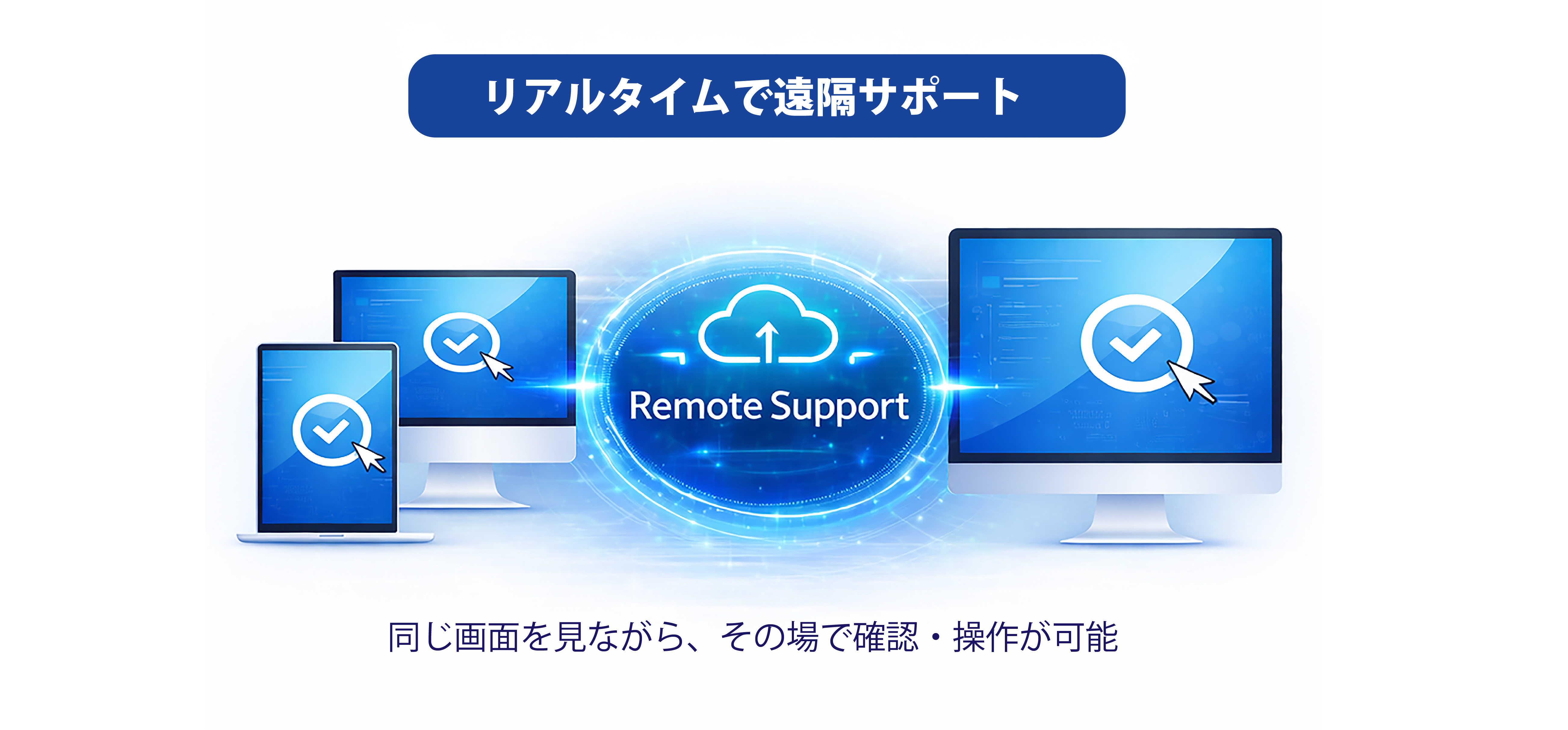 リアルタイムで遠隔サポート