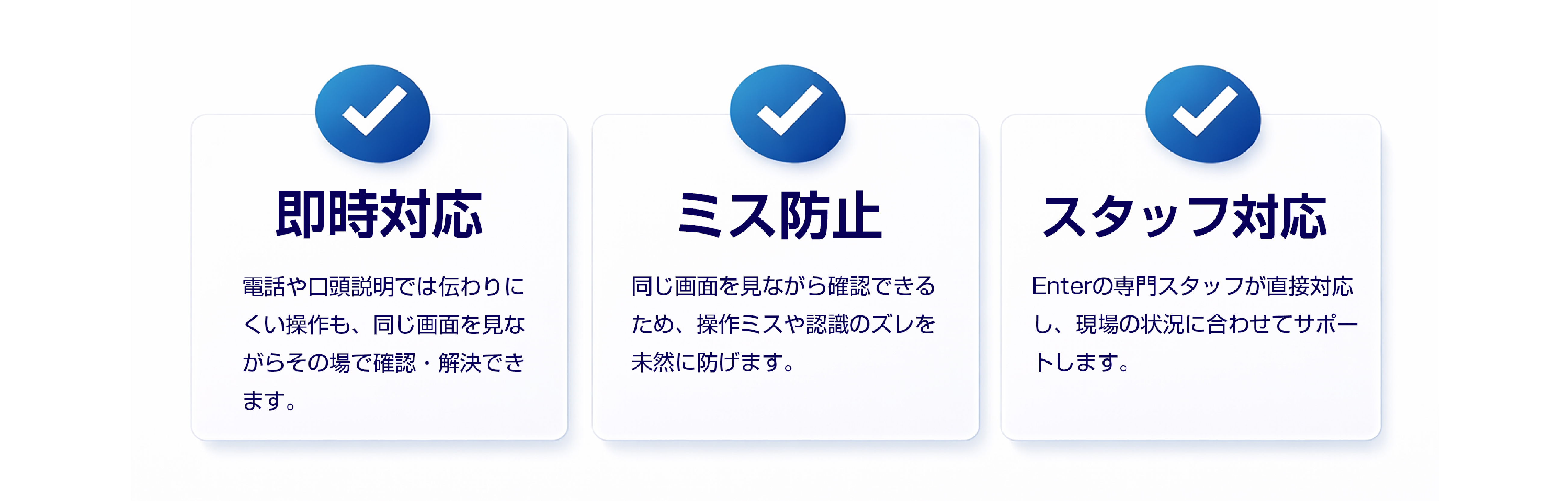即時対応・ミス防止・スタッフ対応